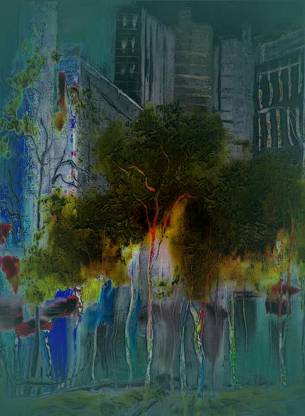 Brumes sur la ville - Nicole Bourgait
