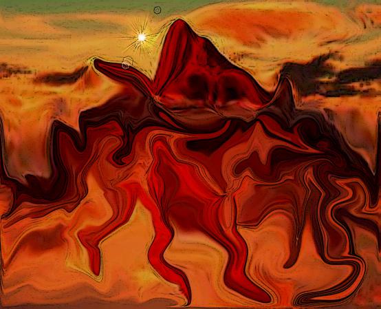 Montagne rouge - Nicole Bourgait