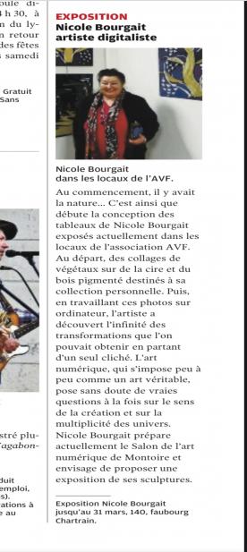ARTICLE DE PRESSE 2020 - Nicole Bourgait