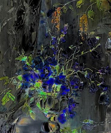 (fl21)Bouquet de violettes - Nicole Bourgait