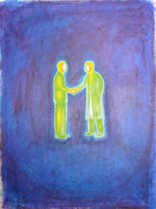 Handshake: Bush and Blair - Francisco Flores