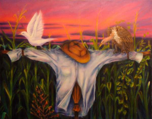 Scarecrow at sunset - Francisco Flores - Click to enlarge