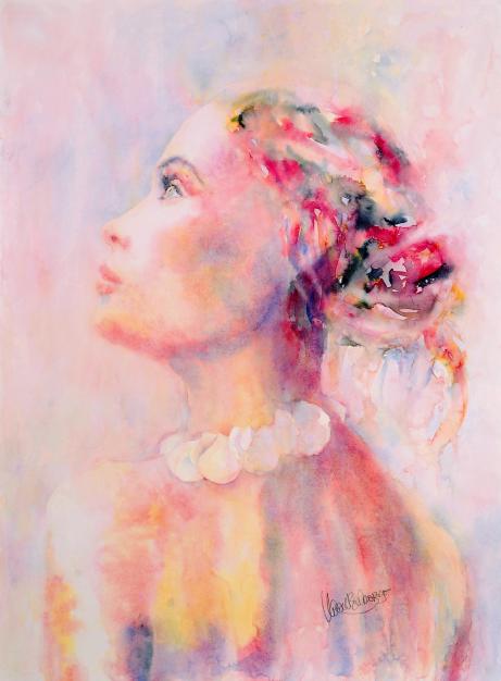 Femmme aux coquillages - Viviane Micard-Badaroux
