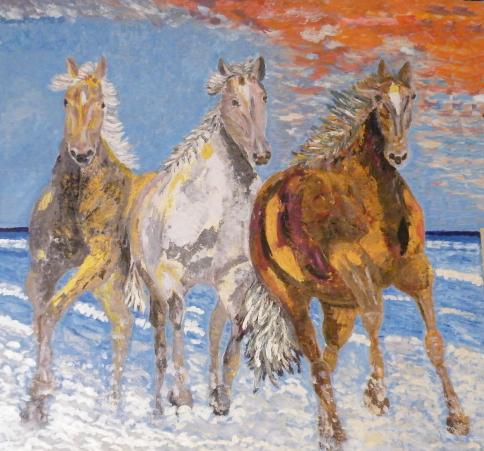 Horses on the Beach - Vicky Tarcau