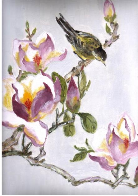 fleurs : les magniolas - Sylvaine Pernice