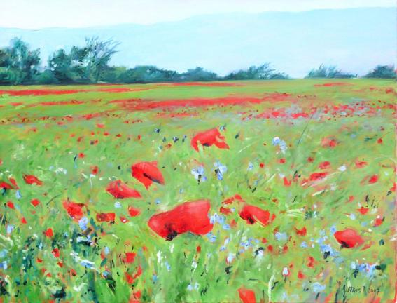 Les coquelicots et le Jura, rte de Colovrex (4e) - Philippe Juttens