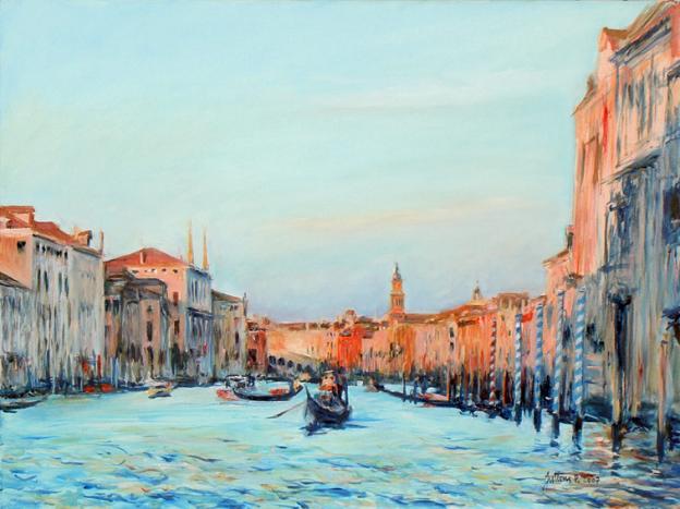 Le grand canal à Venise au coucher - Philippe Juttens - Cliquer pour afficher en grand