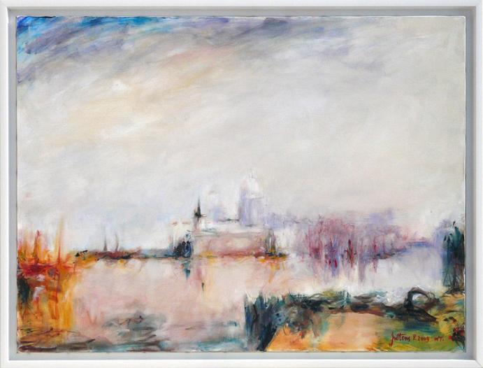 Venise, Salutte sur ciel gris, d'après une aquarel - Philippe Juttens - Cliquer pour afficher en grand