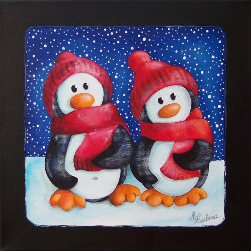 Pingouins pleins d'entrain - Myriam Lakraa