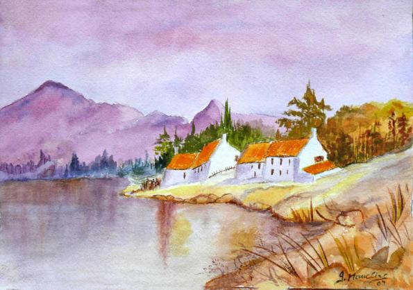 Les Bords du Lac - Germaine Mauclere - Cliquer pour afficher en grand