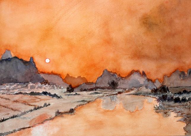 Paysage d'Asie - Germaine Mauclere - Cliquer pour afficher en grand