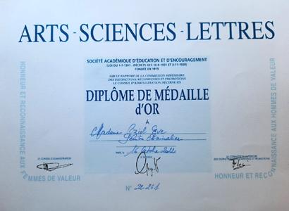 MEDAILLE OR - Eve Oziol