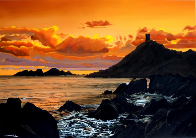 Coucher de soleil sur les iles sanguinaires et la  - Amaury - Cliquer pour afficher en grand