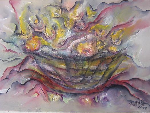 PANIER DE FLEURS - Rose Derrien