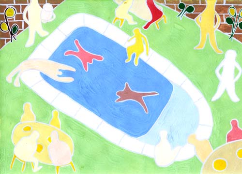 Lunch around the pool - Dodman