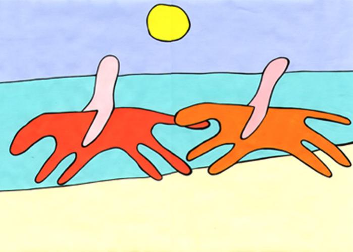 Riding on the beach - Dodman - Click to enlarge
