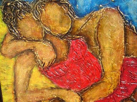 Le couple a la plage de Saint Tropez - Renato Amisy