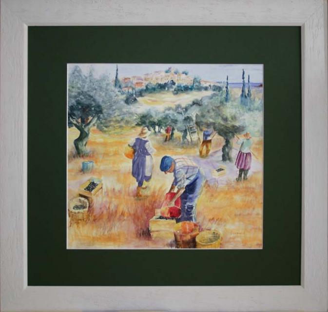 cueillette des olives (copie de cezanne) - Serge Bernard - Click to enlarge