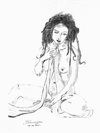 La fille drapée. - Annick Terwagne