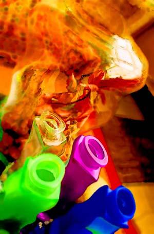 Vases colorés - Luc Pottiez