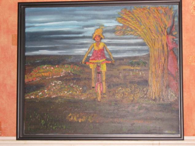 La petite fille à bicyclette - Muriel Marin - Cliquer pour afficher en grand