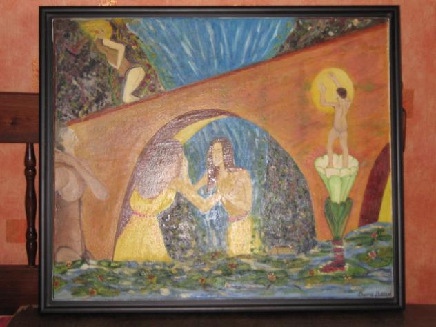 Le pont aux nénuphars - Muriel Marin - Cliquer pour afficher en grand