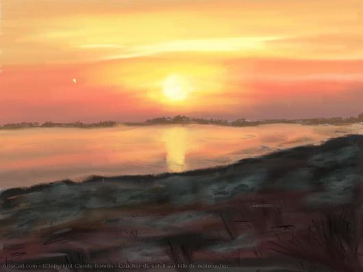 Coucher de soleil sur la mer - Claude BONNÎN