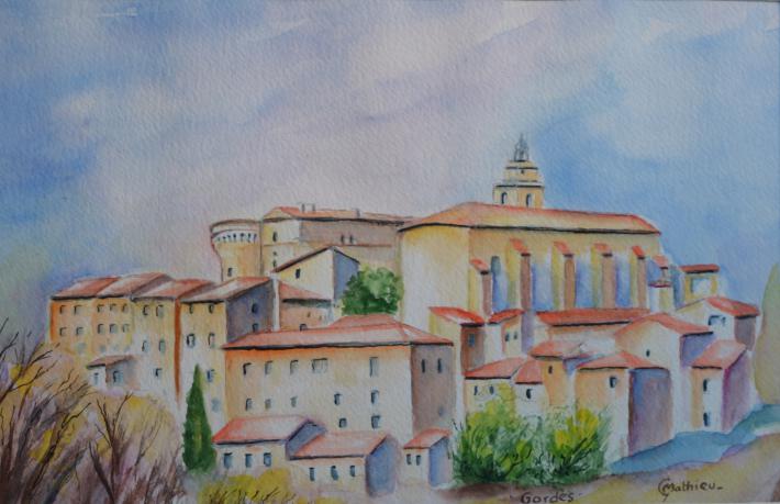 Village de Gordes - Georges Mathieu - Cliquer pour afficher en grand