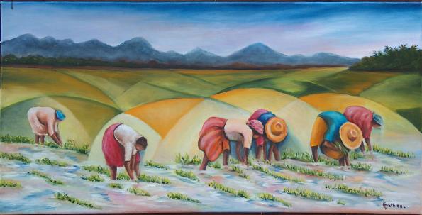Travail des rizières - Georges Mathieu - Click to enlarge