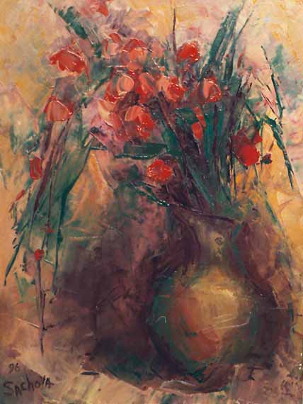 Red tulips - Lyuba Zahova