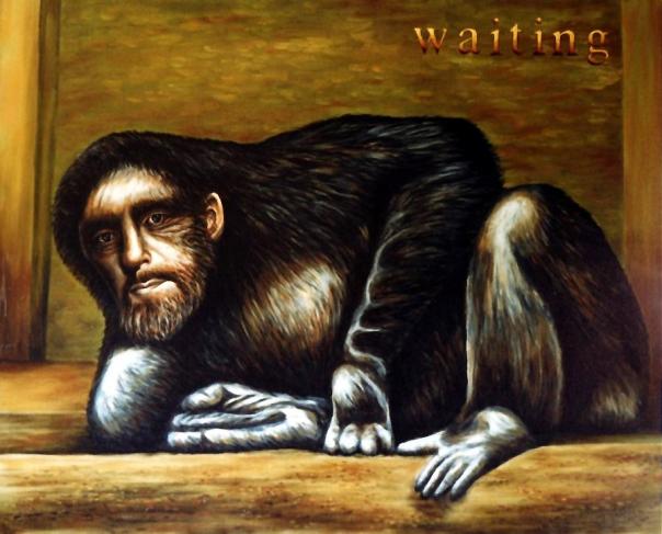 Chimpanzee with self portrait - Dan Civa - Cliquer pour afficher en grand