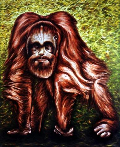 Orangutang with self portrait - Dan Civa