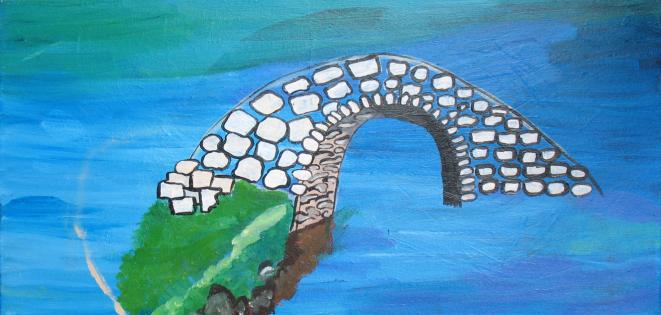 Pont sur l'eau - Brigitte Poulin - Cliquer pour afficher en grand