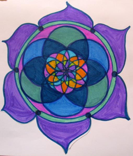 Mandala mauve - Brigitte Poulin
