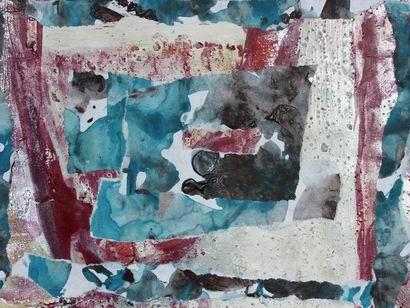 Collage bleu - Laurence Grandemange