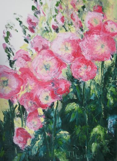 Les roses trémières - Jocelyne Lloret