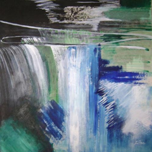 blue waterfalls - Lian Zhen