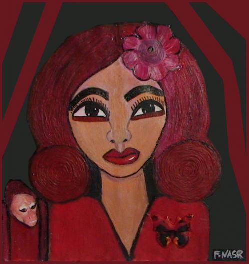 La femme rouge, et le petit singe - Fathia Nasr