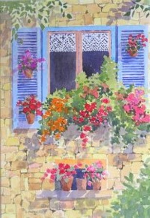 Blue Shutters - Lynda Pedley