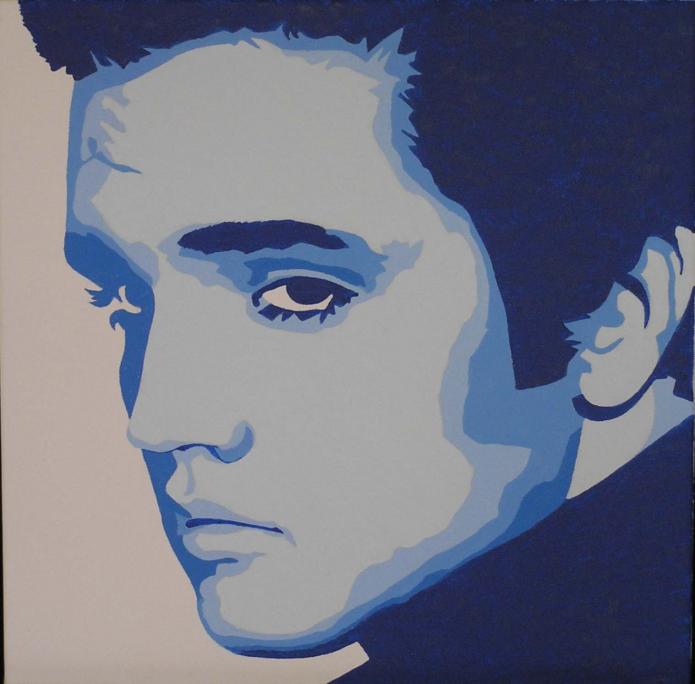 Elvis in Blue - Lynda Pedley - Click to enlarge