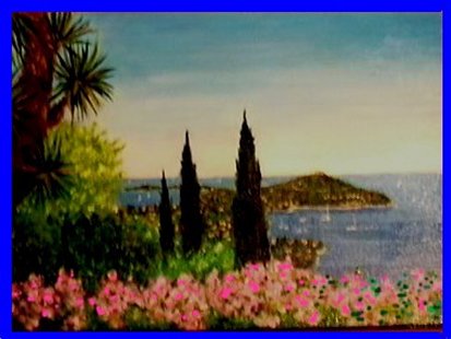 Cap Ferrat vu de Villefranche - Gisèle Darrieux-Boblin