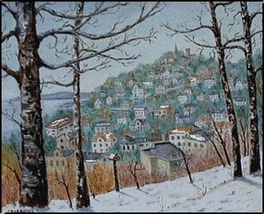 neige sur les Vosges - Gisèle Darrieux-Boblin