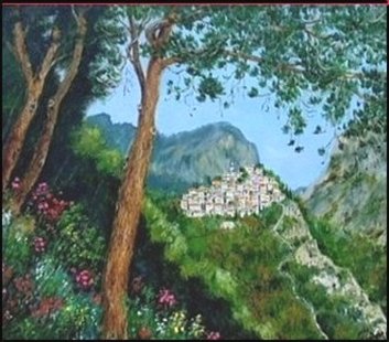 village de Peillon(06) - Gisèle Darrieux-Boblin