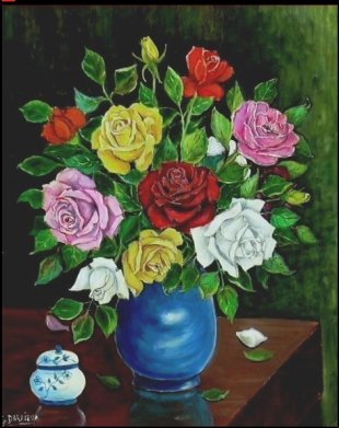 roses de mon jardin - Gisèle Darrieux-Boblin