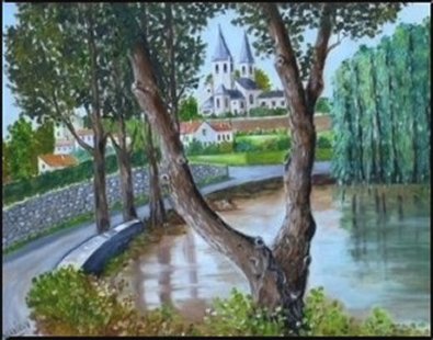village entre les arbres - Gisèle Darrieux-Boblin