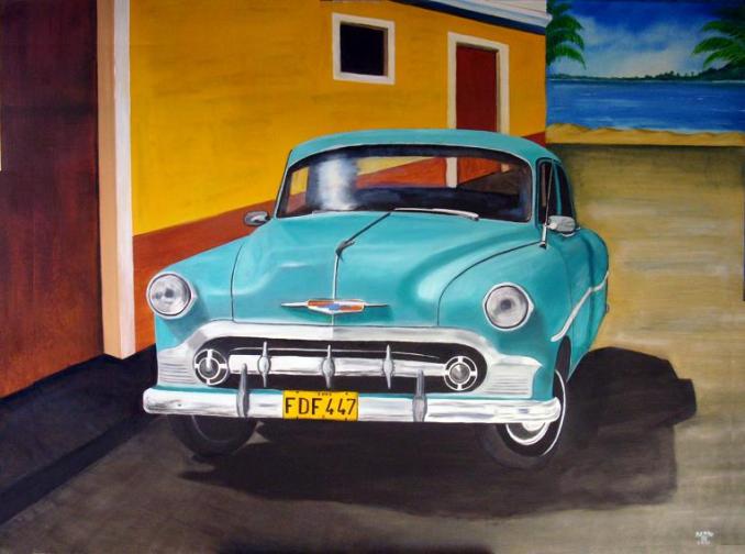 AMERICAINE A CUBA - Sylvestre Aznar - Cliquer pour afficher en grand