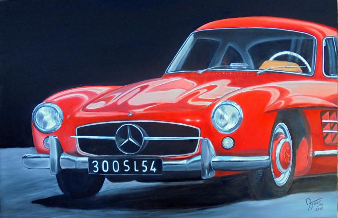 Mercedes 300 SL 1954 - Sylvestre Aznar - Cliquer pour afficher en grand