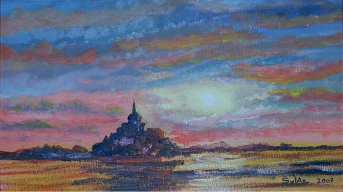 Coucher de soleil sur le Mont Saint Michel - Sylvestre Aznar - Click to enlarge