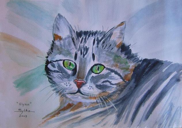 CHAT L ' HEUREUX - Sylvestre Aznar - Cliquer pour afficher en grand