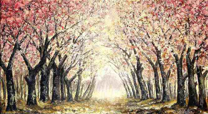 56- L'allée en fleurs - Paul Hella - Cliquer pour afficher en grand